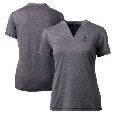 MLB Miami Marlins DryTec Forge Stretch V-Neck Blade Top