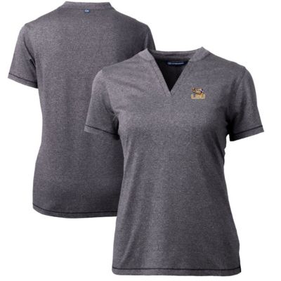 NCAA Heather LSU Tigers Forge Blade V-Neck Top