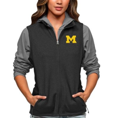 NCAA Heather Michigan Wolverines Course Full-Zip Vest