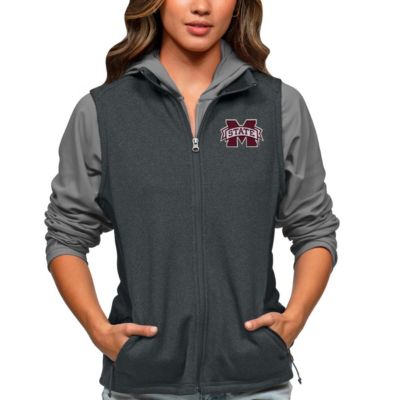 NCAA Heather Mississippi State Bulldogs Course Full-Zip Vest