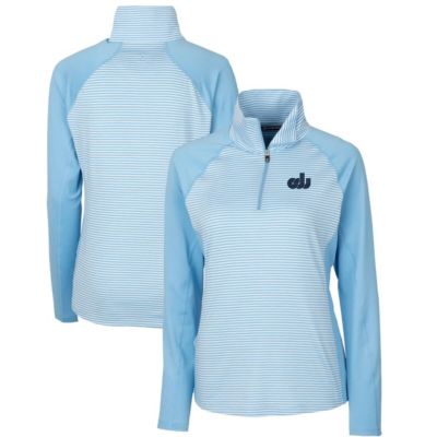 NCAA Light Old Dominion Monarchs Forge Tonal Stripe Stretch Half-Zip Pullover Top
