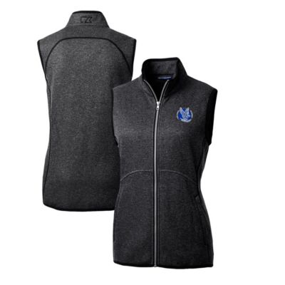 NCAA Heather Air Force Falcons Mainsail Basic Sweater-Knit Full-Zip Vest