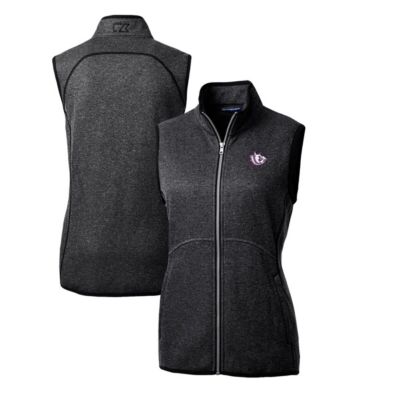 NCAA Heather TCU Horned Frogs Mainsail Basic Sweater-Knit Full-Zip Vest