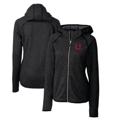 NCAA Heather Utah Utes Mainsail Sweater-Knit Full-Zip Hoodie