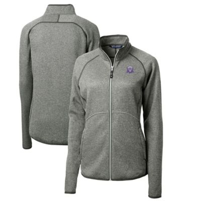 NCAA Heather Northwestern Wildcats Mainsail Sweater-Knit Full-Zip Jacket