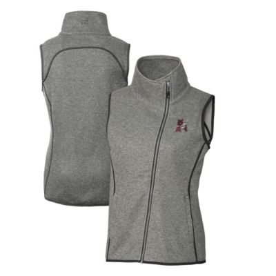 NCAA Heather Arkansas Razorbacks Mainsail Sweater-Knit Full-Zip Vest