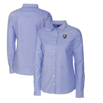 NCAA Powder Illinois Fighting Illini Oxford Stretch Long Sleeve Button-Up Shirt