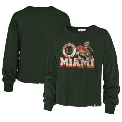 Miami (FL) Hurricanes NCAA Bottom Line Parkway Long Sleeve High Waist T-Shirt