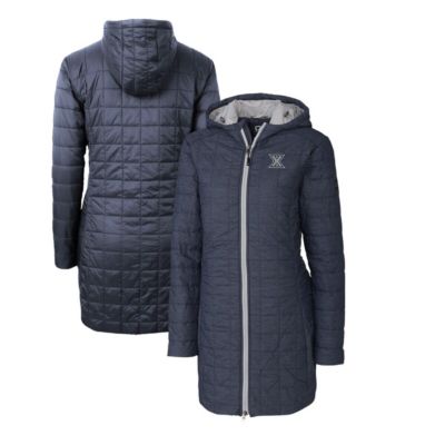 NCAA Heather Xavier Musketeers Rainier Primaloft Eco Hooded Long Coat