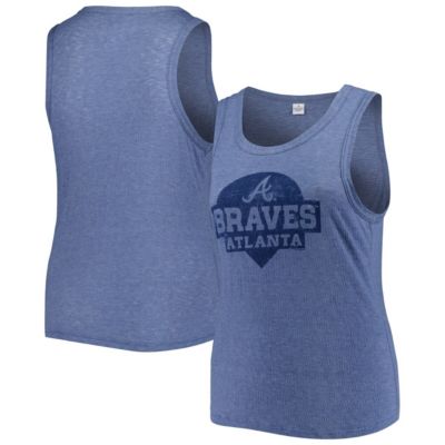 MLB Atlanta Braves Plus Size High Neck Tri-Blend Tank Top