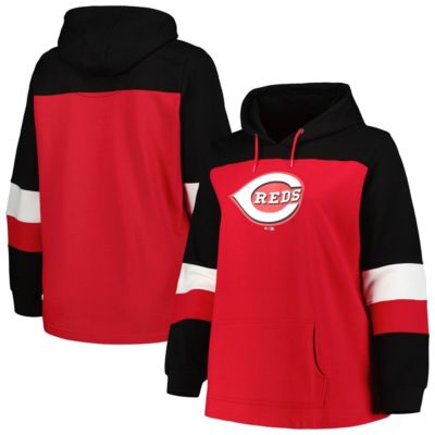 MLB Cincinnati Reds Plus Size Colorblock Pullover Hoodie