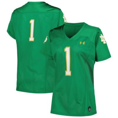 NCAA Under Armour #1 Kelly Notre Dame Fighting Irish Replica Football Jersey