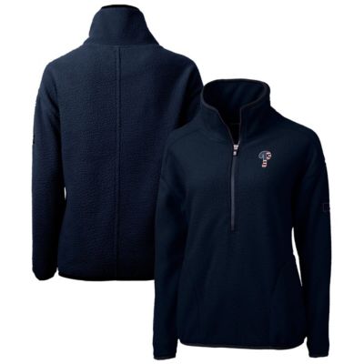 MLB Philadelphia Phillies Americana Logo Cascade Eco Sherpa Fleece Half-Zip Pullover Jacket