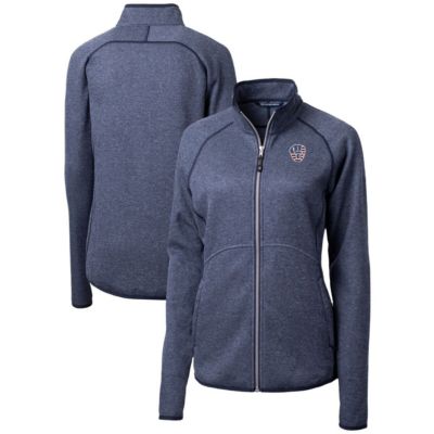MLB Heather Milwaukee Brewers Americana Logo Mainsail Sweater-Knit Full-Zip Jacket
