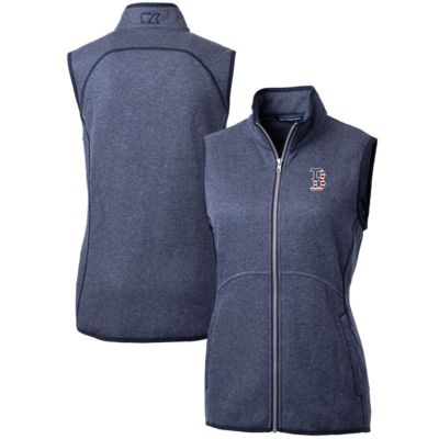 Boston Red Sox MLB Heather Americana Logo Mainsail Sweater-Knit Full-Zip Vest