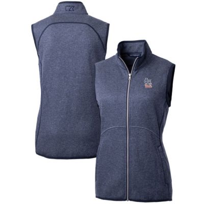 MLB Heather St. Louis Cardinals Americana Logo Mainsail Sweater-Knit Full-Zip Vest