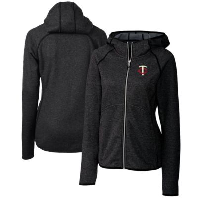 MLB Heather Minnesota Twins Mainsail Sweater Knit Full-Zip Hoodie