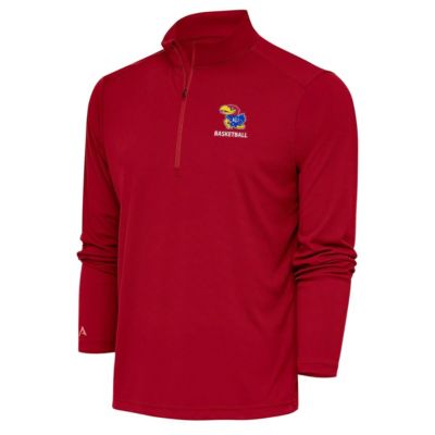 NCAA Kansas Jayhawks Basketball Tribute Half-Zip Pullover Top