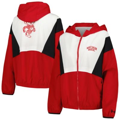 NCAA Under Armour Red/White Wisconsin Badgers Game Day Full-Zip Jacket