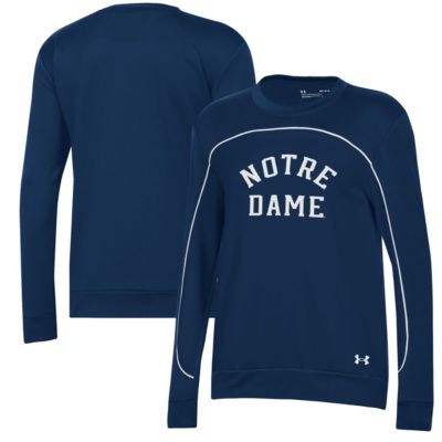 NCAA Under Armour Navy/ Notre Dame Fighting Irish Colorblock Pullover Sweatshirt