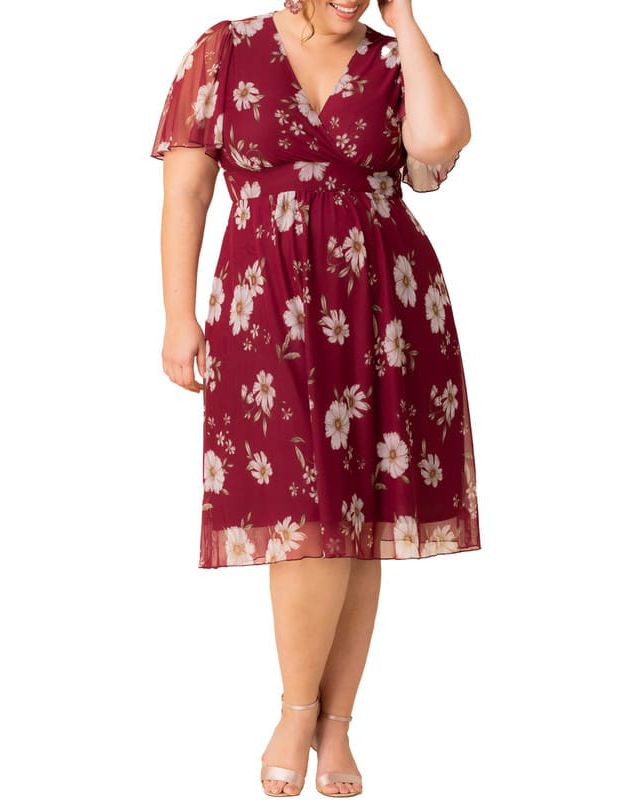 Raspberry Floral Print