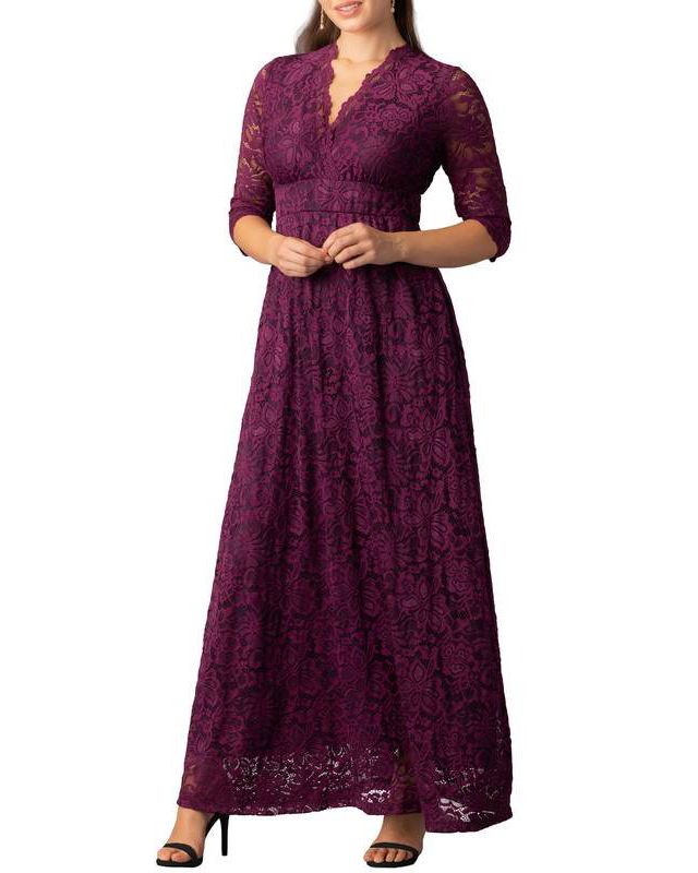 KIYONNA Women's Maria Lace A-Line Evening Gown with Pockets | Belk