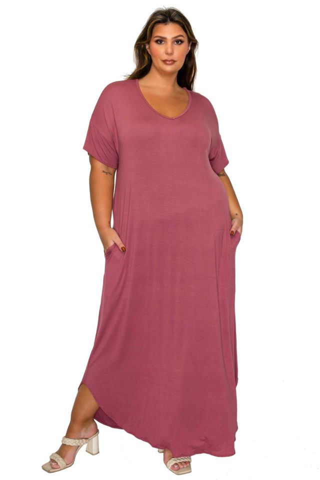 L I V D Plus Size Scarlett Maxi Pocket Dress | Belk