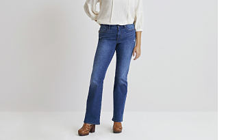 Image of bootcut jeans Bootcut Jeans Comfortable through the hip and thigh, bootcut jeans are tapered at the knee with a loose fit at the ankle.