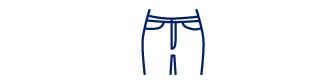 Graphic of high rise jeans High Rise Jeans With a rise anywhere from 10 inches to 12 inches, high rise jeans sit right at the waist, elongate the legs and define your shape.