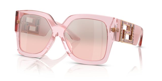 Transparent Pink/Light Pink Mirror Silver