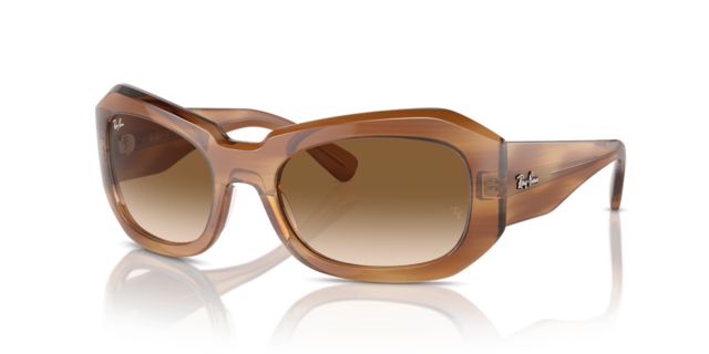 Striped Brown/Clear & Brown