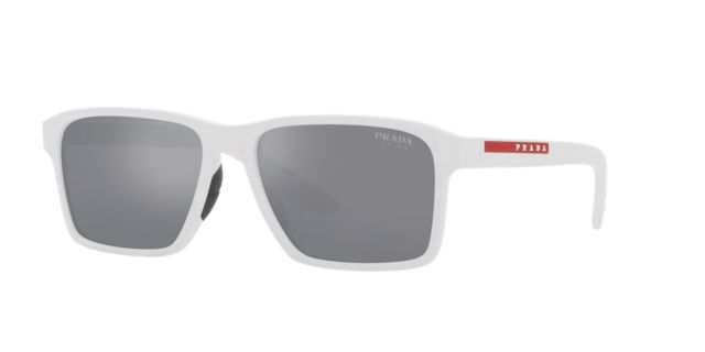 White Rubber/Light Blue Mirror Silver