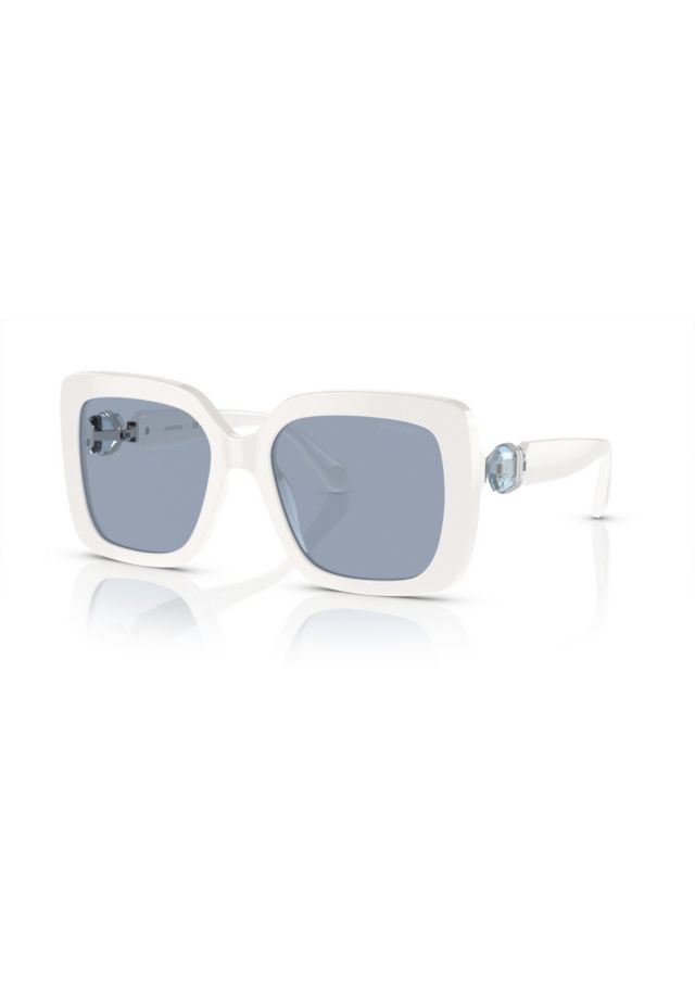 White/Light Blue Mirror Silver