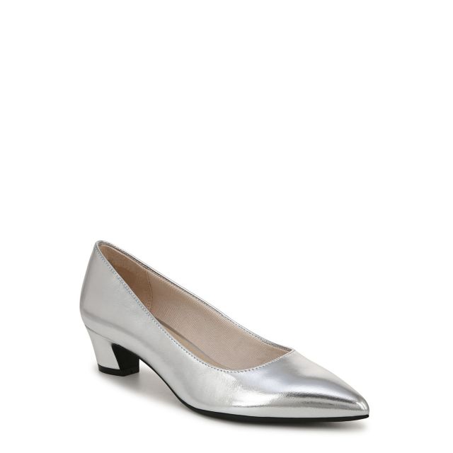 Silver Faux Leather