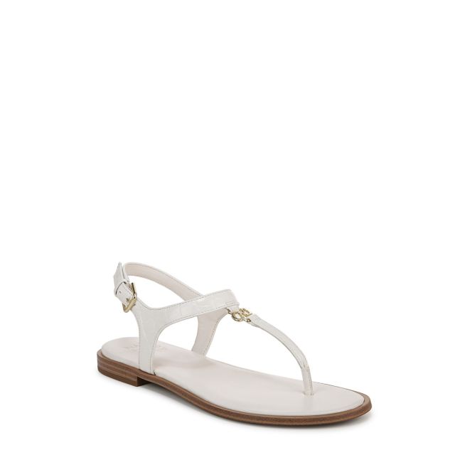 Warm White Faux Croco Leather