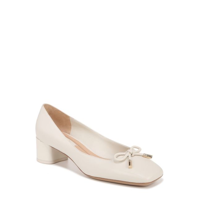 Cream White Leather