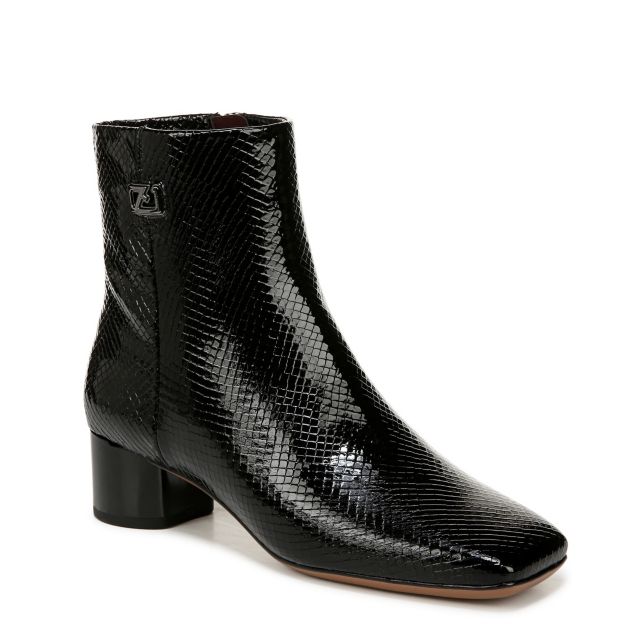 Black Snake Print Faux Leather