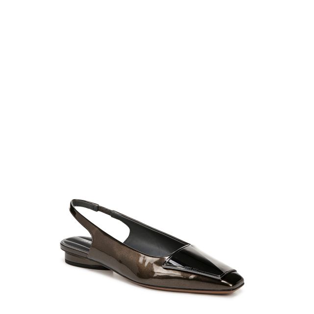 Metal Grey Patent Faux Leather