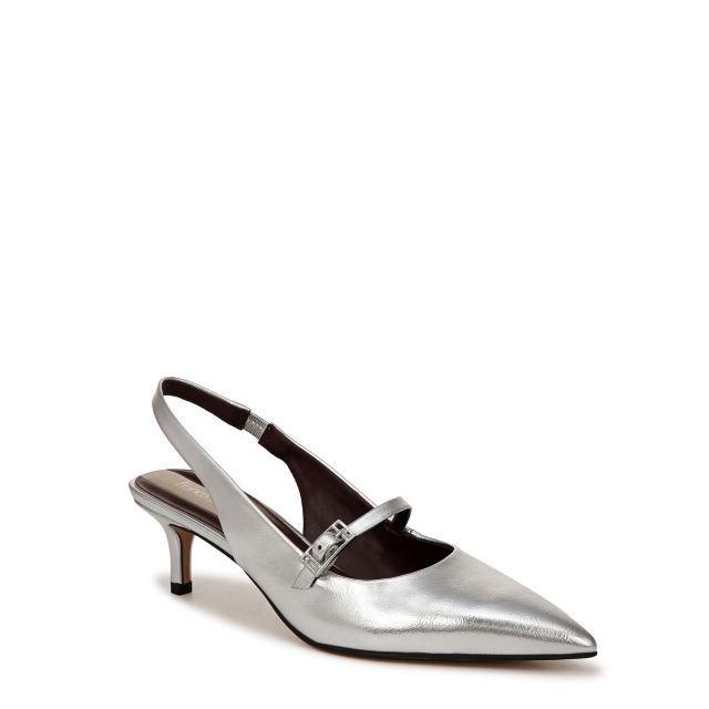 Silver Faux Leather