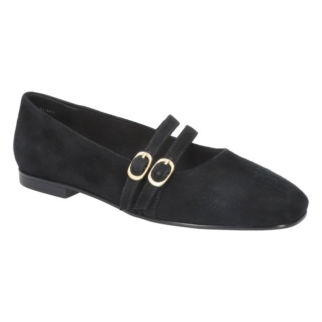 Black Suede Leather