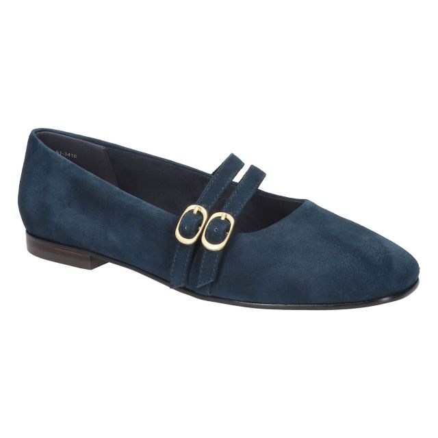 Navy Suede Leather