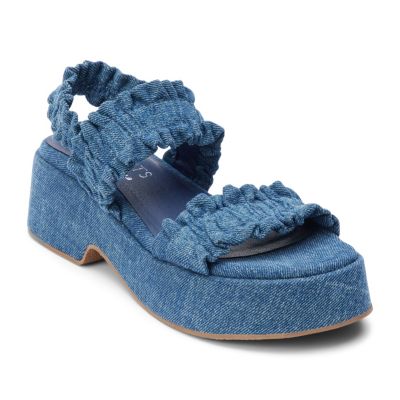 Jean Flatform Sandal