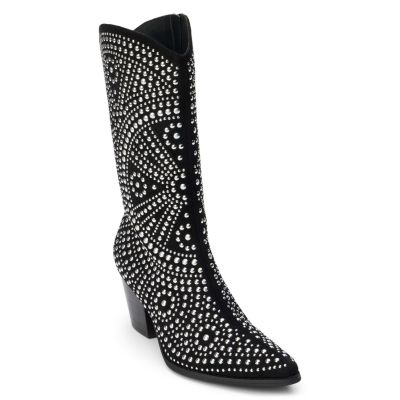 Mid calf boot with studs