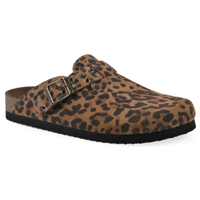 Brown Leopard Suede