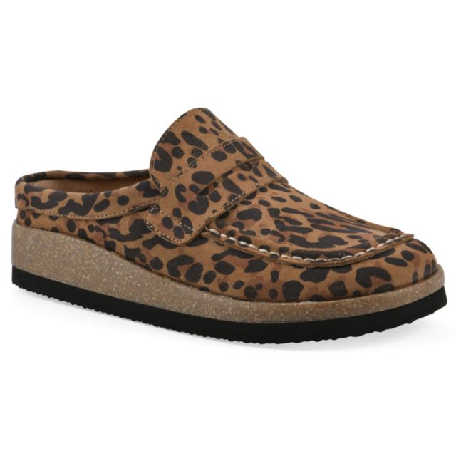 Brown Leopard Suede