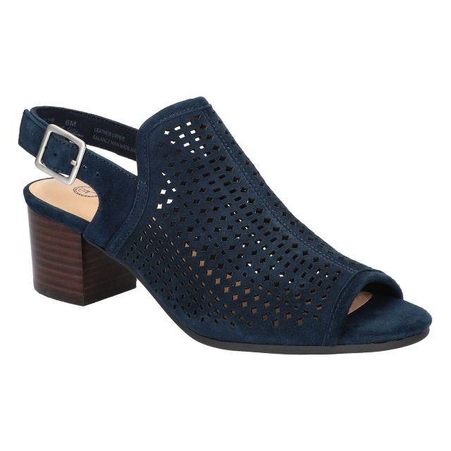Navy Suede Leather
