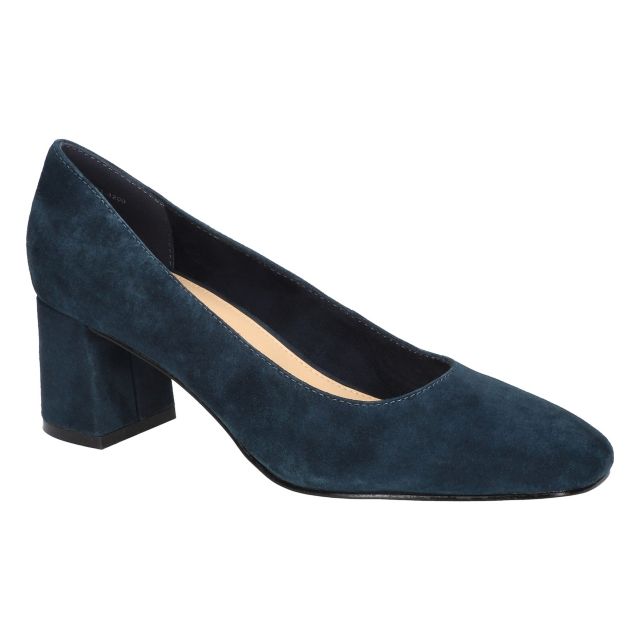 Navy Kidsuede Leather