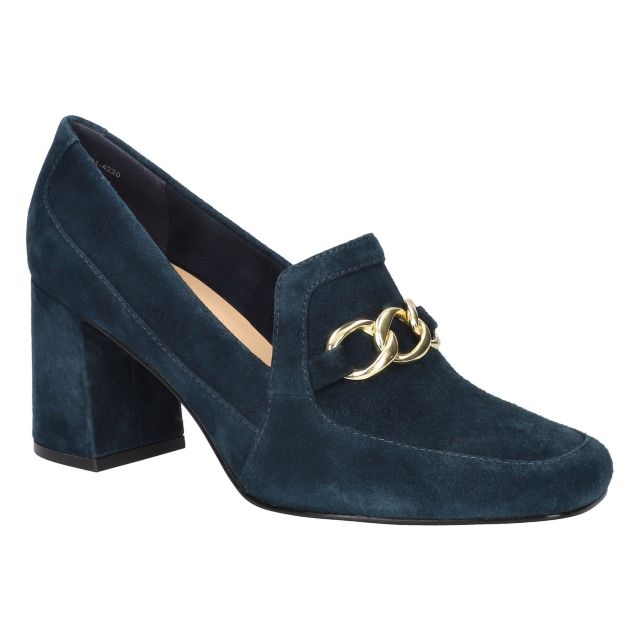 Navy Kidsuede Leather