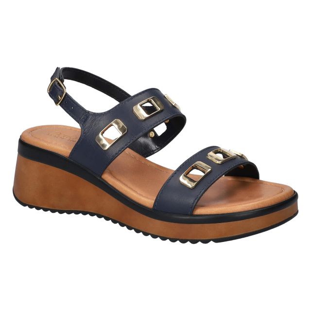 Navy Italian Leather