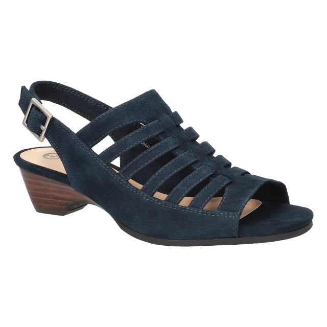 Navy Kidsuede Leather
